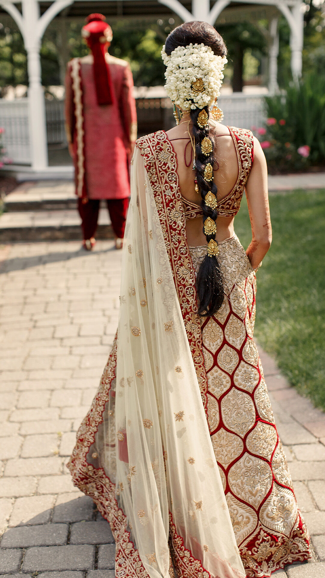 A bride making an entry